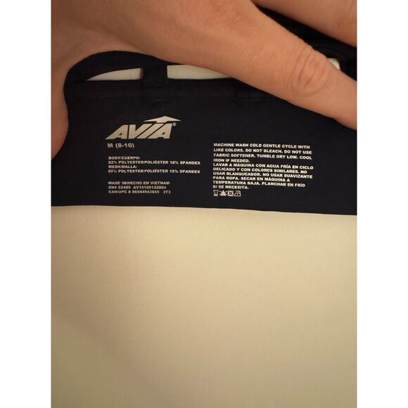 Avia Women's Padded Strappy Back Sports Bra Navy Size M Worn Once EUC - Picture 3 of 3